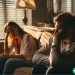 spouses contemplating one another's financial infidelity