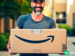 man carrying box delivered by amazon prime