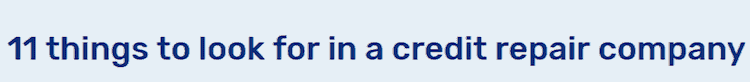 credit repair user intent example