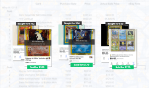 Screenshot of a few different Pokemon flips